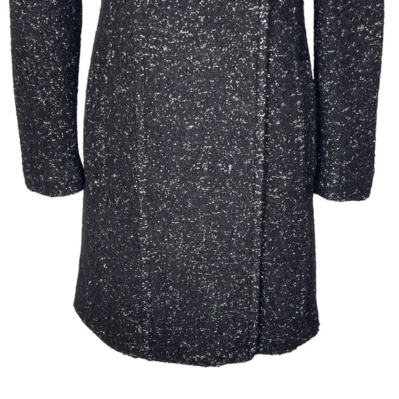 Express Wool Blend Double Breasted Coat Women’s Size S Black White Fall Winter - Picture 3 of 8